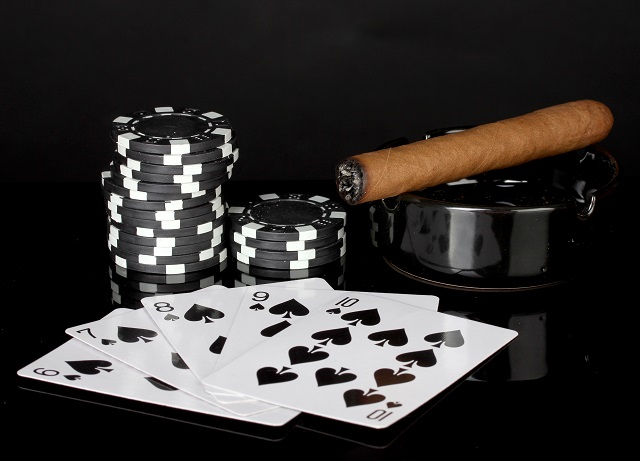 cards chips and cigar
